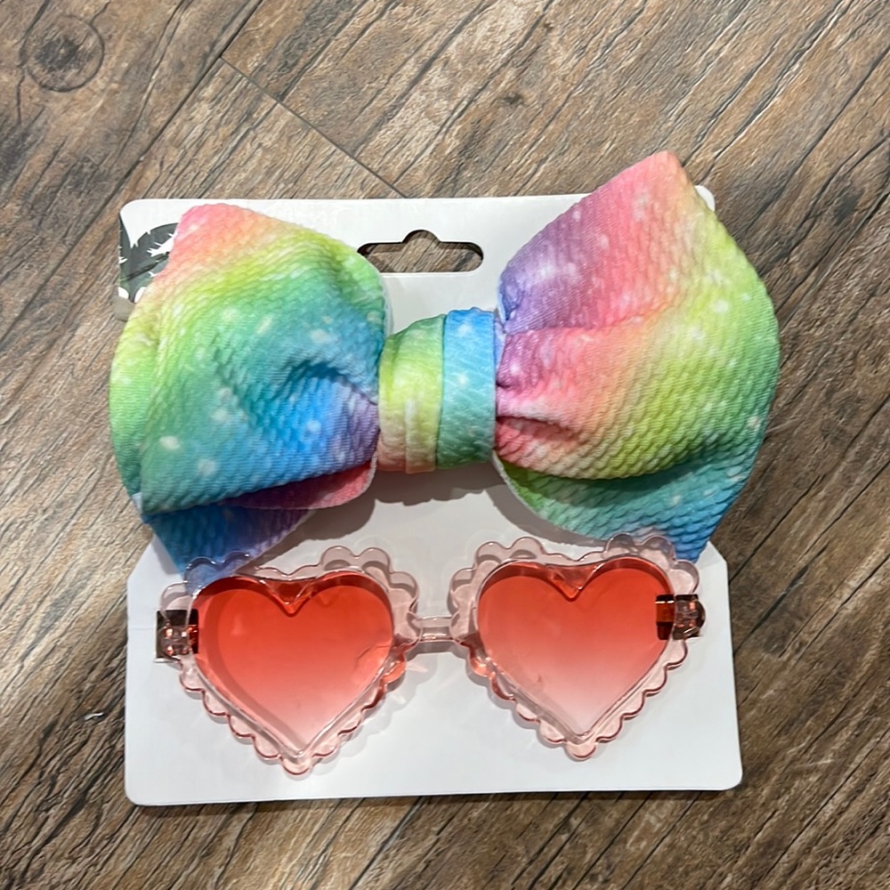Baby headband and matching sunglasses set / nylon headband